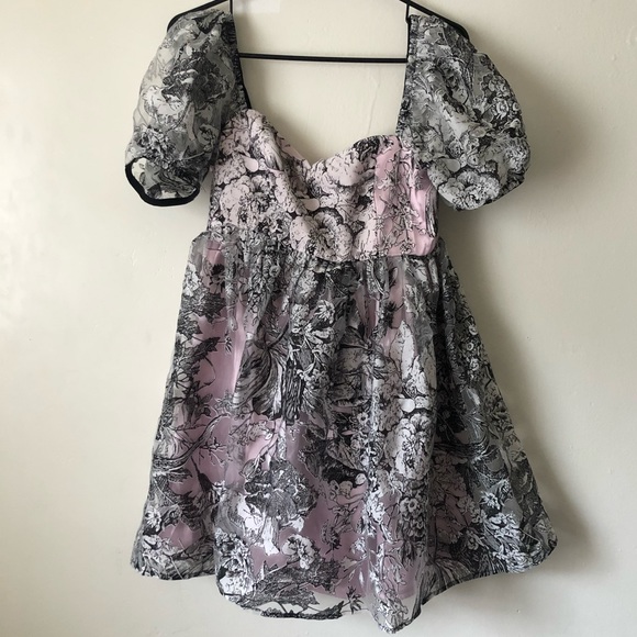 NWT Sugar Thrillz Floral Babydoll Dress - Picture 3 of 7
